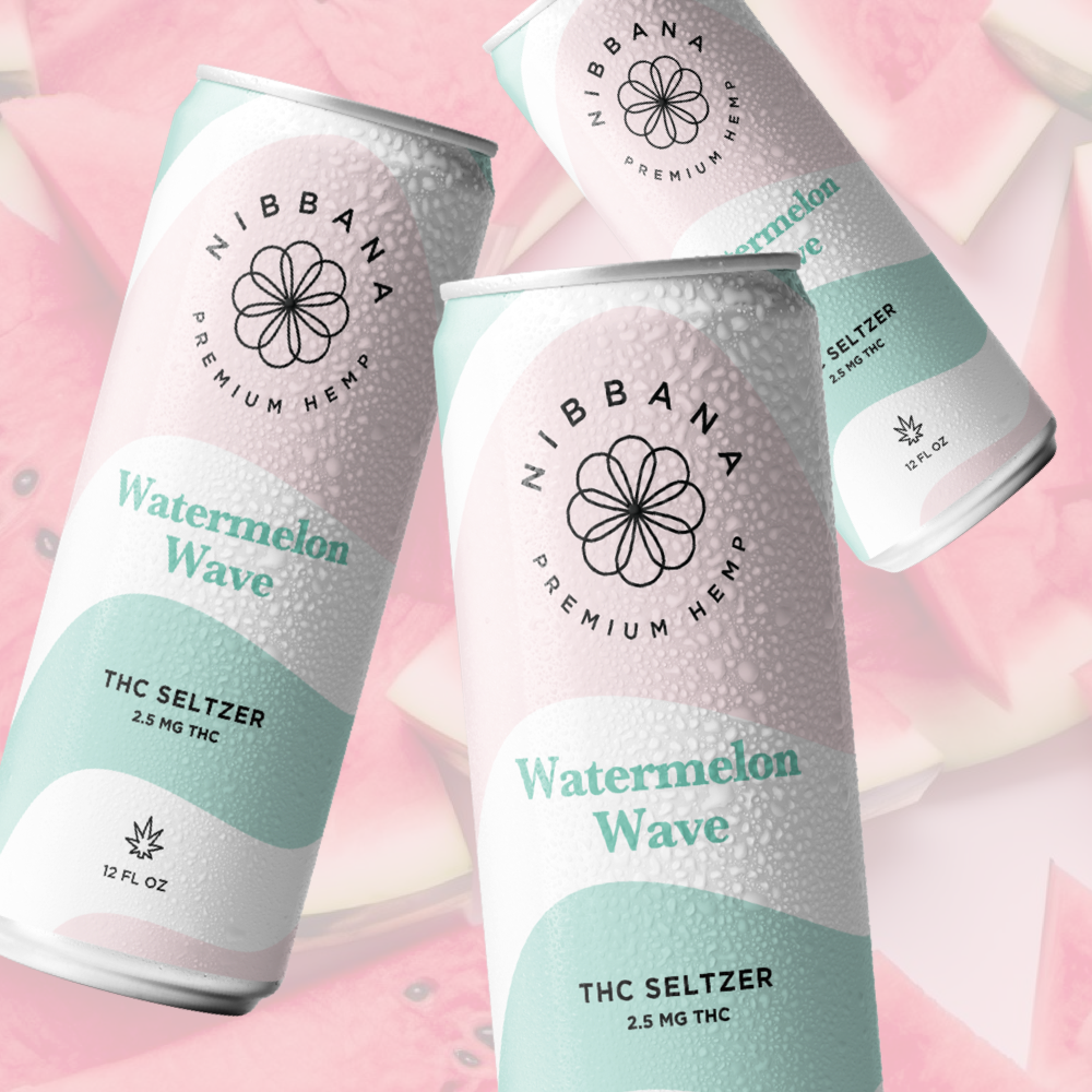 watermelon wave vape juice Watermelon Wave THC Seltzer 4-Pack | Microdose Delta-9 Drink