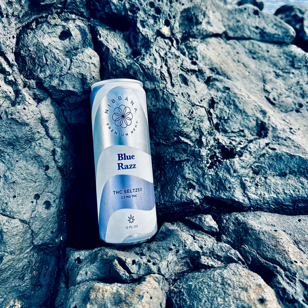 Blue Razz THC Seltzer 4-Pack | Microdose Delta-9 Drink | Nibbana